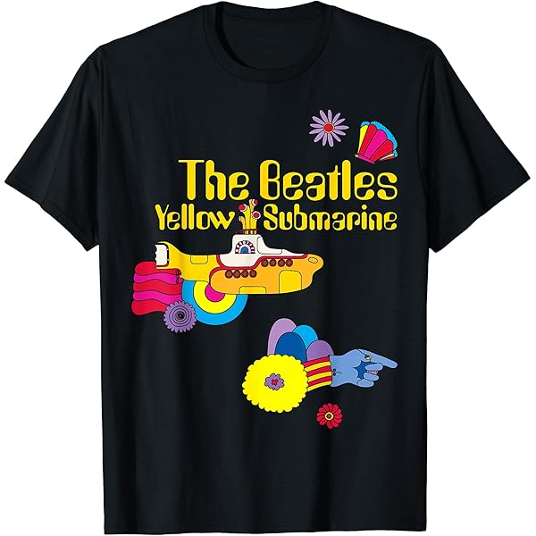 Amazon | ビートルズ - イエローサブマリン ロゴ Tシャツ | Tシャツ